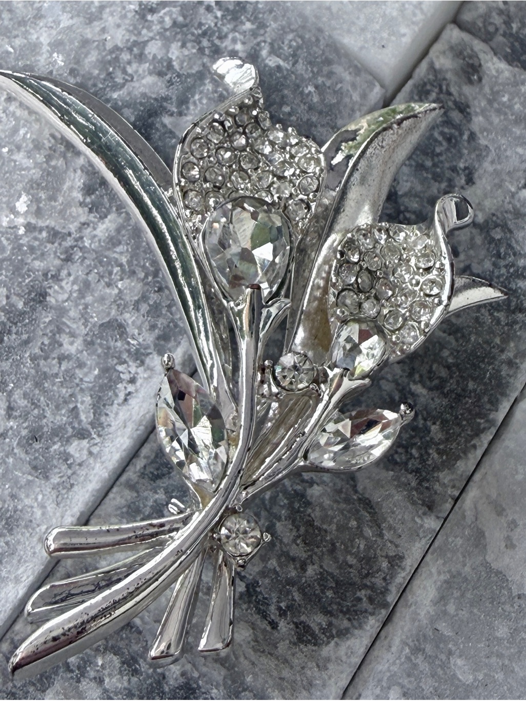 Vintage Napier Signed Calla Lily Bouquet Brooch